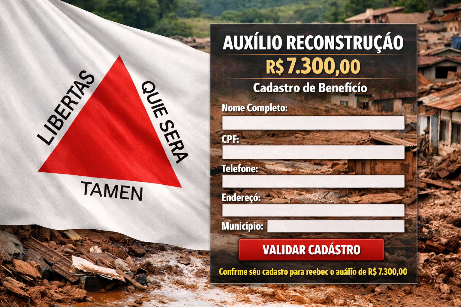 Famílias em Minas Gerais devem validar cadastro para receber Auxílio Reconstrução de R$ 7,3 mil